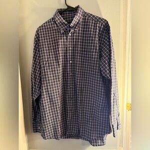 Casual Yellow and Blue Button Down Shirt